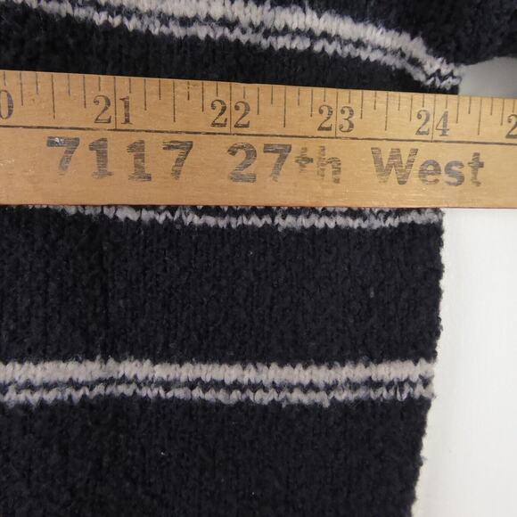 Vince Wool Blend Cardigan Womens SZ L Striped Open Front Cowl Neck Long Sleeved - Picture 8 of 11